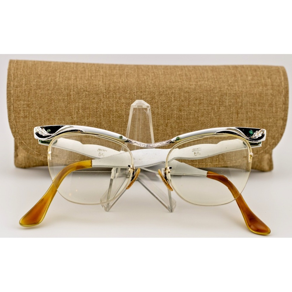 Vintage Bausch & Lomb B&L 12K GF Gold Filled Liberty Semi Rimless Eyeglasses